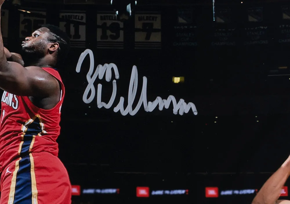 Zion Williamson Signed Framed 16x20 Pelicans Basketball Dunk Photo Fanatics